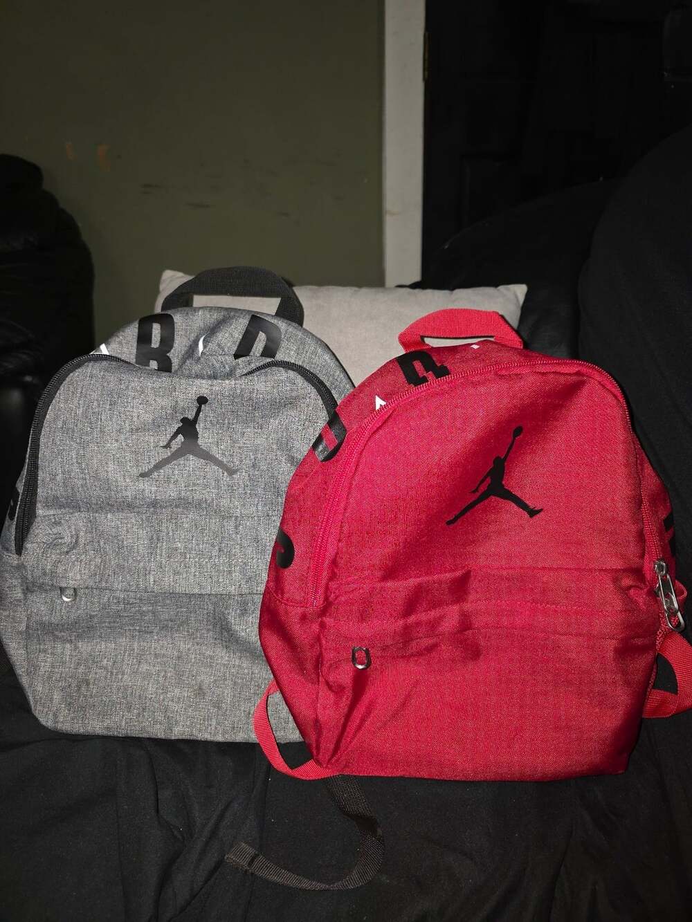 Jordan Jumpman Mini Backpack Pair of 2 (Red and Grey)